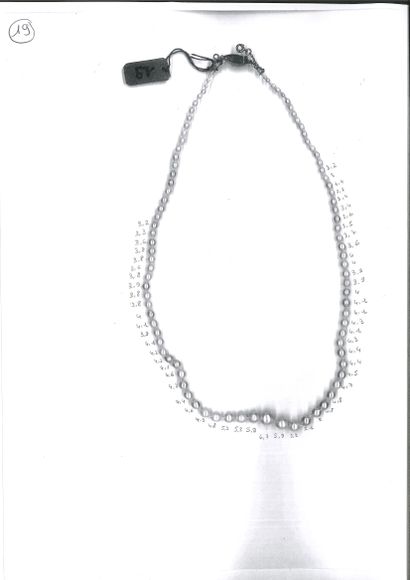 null NECKLACE OF "FINE PEARLS AND CULTURED PEARLS
Drop of 98 fine and cultured pearls
Clasp,...