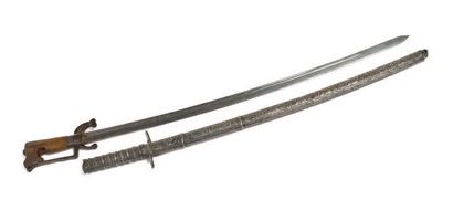 SABRE NIMCHA the scabbard in silver embossed...