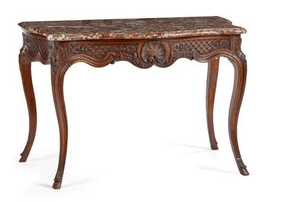 GAME TABLE IN CONSOLE in carved and molded...