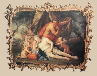 SAMUEL MASSÉ TOURS, 1672 - 1753, PARIS Hercule et Déjanire
Huile sur papier marouflé...
