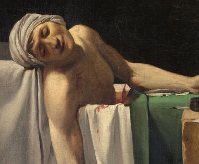 ÉCOLE FRANÇAISE, APRÈS 1840 D'APRÈS JACQUES-LOUIS DAVID La Mort de Marat
Huile sur...