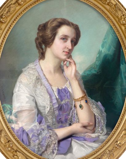 AIMÉ-HENRI-EDMOND SEWRIN-BASSOMPIERRE PARIS, 1809 - 1896 Portrait présumé de l'impératrice...