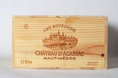 null 12 B CHÂTEAU D'AGASSAC (Caisse Bois d'origine) - 2000 - Haut-Médoc