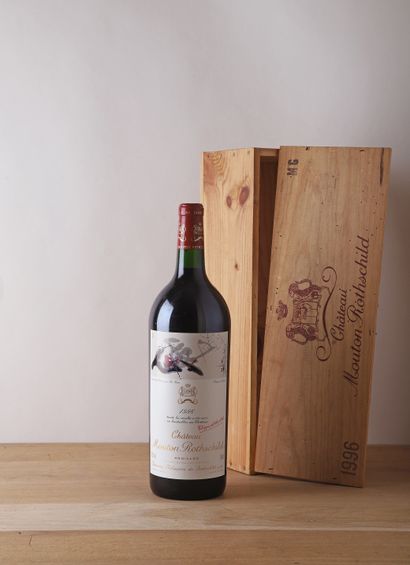 null 1 Mag CHÂTEAU MOUTON ROTHSCHILD (Caisse Bois d'origine) - 1996 - GCC1 Pauil...