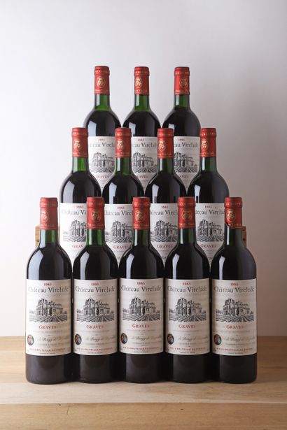 null 12 B CHÂTEAU VIRELADE Rouge (Caisse Bois d'origine) (H.E.+ ou mieux; e.f.s....