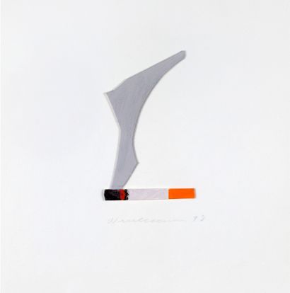 TOM WESSELMANN (1931 - 2004) Smoking cigarette, 1998
Liquitex sur carton et collage,...