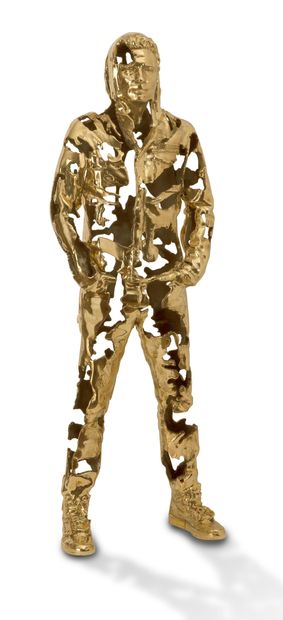 RICHARD ORLINSKI (né en 1966) MAN n° 2
Bronze sculpture with golden patina, signed...