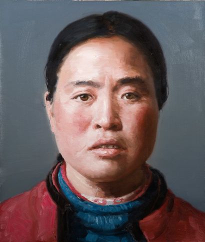 XU WEIXIN (né en 1958) Portrait de femme, 2006
Oil on canvas
120 x 100 cm 
47 1/4...
