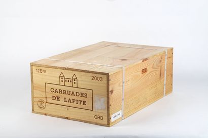 null 12 bouteilles
Carruades de Lafite 2003 2nd vin Pauillac (Caisse Bois d'origine...