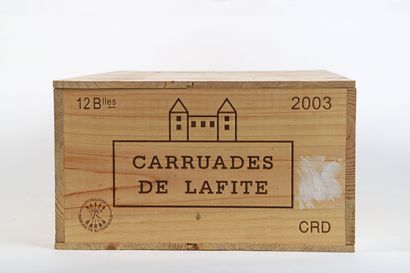 null 12 bouteilles
Carruades de Lafite 2003 2nd vin Pauillac (Caisse Bois d'origine...