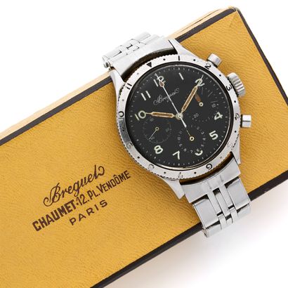 BREGUET BREGUET 
Type XX "Air France
No. 2010
Stainless steel wrist chronograph with...