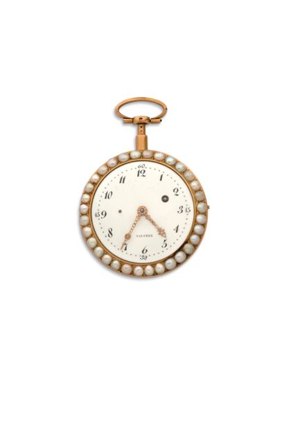 VAUCHEZ, Paris VAUCHEZ, Paris
Late 19th century
Gold watch with double ring of half...