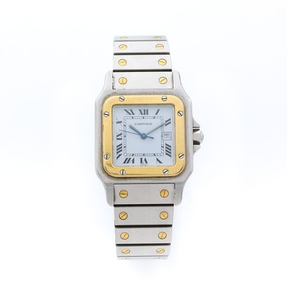 CARTIER CARTIER 
Santos 
No. 296177210
Steel and 18k (750) yellow gold wristwatch....
