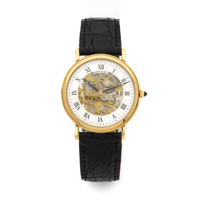 BREGUET BREGUET
No. 1745
Montre bracelet squelette en or jaune 18k (750). Boîtier...