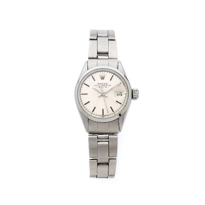 ROLEX ROLEX
Date
Ref. 6516
No. 1397372
Steel bracelet watch. Round case, screw-down...
