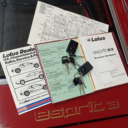 1984 LOTUS ESPRIT S3 French registration title

1st hand, sold new in France, always...