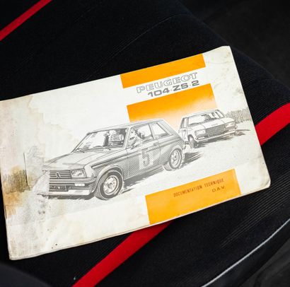1979 PEUGEOT 104 ZS2 Carte grise française
Châssis n° 5725086

Voiture rarissime,...
