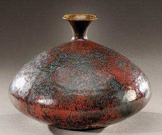 Pierre-Adrien DALPAYRAT (1844-1910) Important vase à panse bombée et col évasé en...