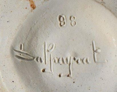 Pierre-Adrien DALPAYRAT 1844-1910) Important vase soliflore à corps pansu sur talon...