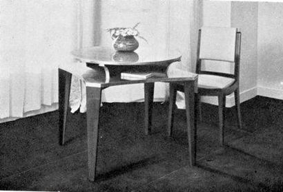 EUGENE PRINTZ (1889-1948) 
Exceptionnelle table de bridge en palmier à plateau supérieur...