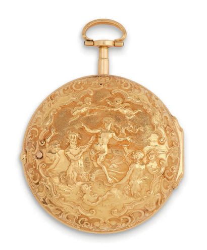 THOMAS TOMPION, London - Début XVIIIe siècle Montre en or 
avec son double boîtier...