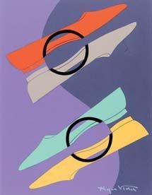 Roger VIVIER «Papier découpé» 65 x 60 cm 1991