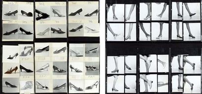 null Ensemble de photographies de modèles de Roger Vivier réalisées par André Ostier...