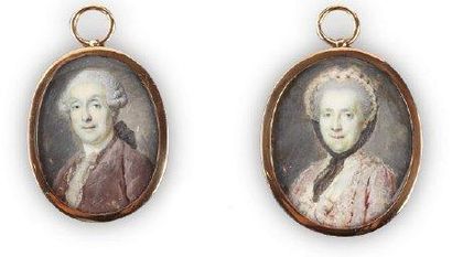 François DUMONT (Lunéville 7 janvier 1751-Paris 27 août 1831) Deux portraits formant...