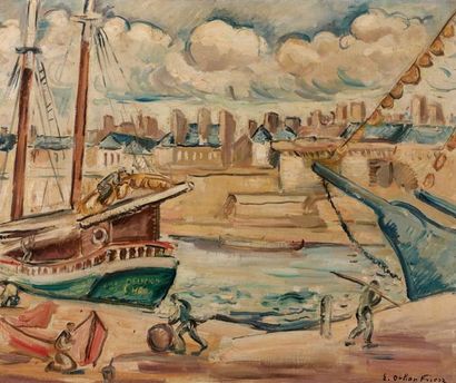Achille Emile OTHON FRIESZ (1879-1949) Saint Malo, 1935 Huile sur toile, signée en...