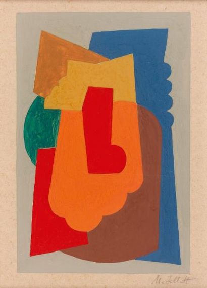 Mainie Harriet JELLETT (1897-1944) Composition Gouache sur papier, signée en bas...