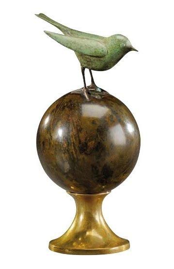 FRANCOIS-XAVIER LALANNE (1927-2008) Oiseau bleu Sculpture en bronze à patine brune,...