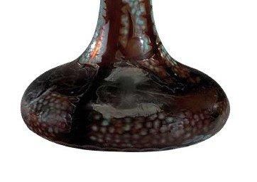 DAUM NANCY Exceptionnel et important vase de forme balustre à base aplatie en verre...