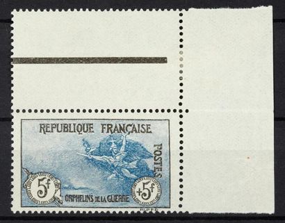 FRANCE - XXe siècle Orphelins de guerre - N°155, 5 f. + 5 f. bleu et noir, neuf ...