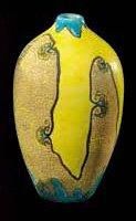 RAOUL LACHENAL (1885-1956) Vase ovoïde à col resserré en céramique émaillée à motifs...