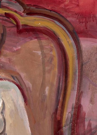 André PLANSON (1898-1981) Eventail et bas noir Huile sur toile, signée en bas à droite,...