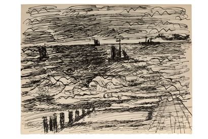 MARCEL GROMAIRE (1892-1971) MARCEL GROMAIRE (1892-1971)
Bord de mer en Normandie,...