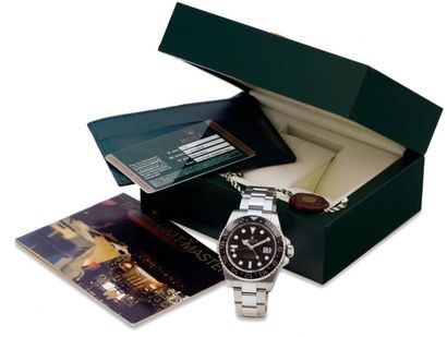 ROLEX OYSTER PERPETUAL DATE GMT MASTER II. Montre-bracelet automatique chronomètre...