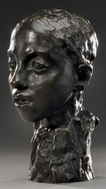 Camille CLAUDEL (1864-1943) Etude pour la tête d'Hamadryade Bronze fonte Blot (1908)....