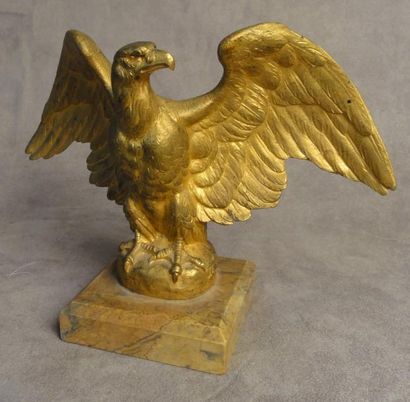 JE Masson Aigle Sujet en bronze doré H: 16 cm