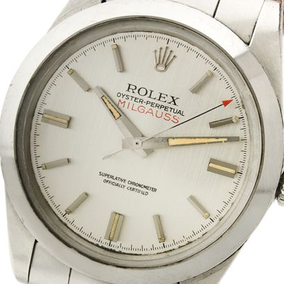 ROLEX ROLEX
Milgauss
Réf. 1019
No. 2015897 
Vers 1969
Montre bracelet professionnelle...