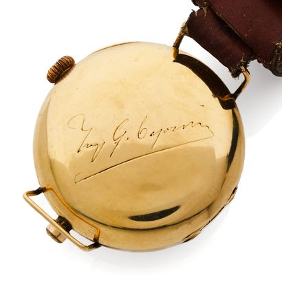 UNIVERSAL UNIVERSAL 
Vers 1920
Dit « Caproni »
Chronographe bracelet mono poussoir...