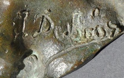 Jules DESBOIS (1851-1935) «Sirène à la lyre» Epreuve en bronze à patine brune. Signée...