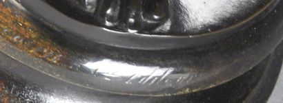 ANTONIN MERCIER (1845-1916) Epreuve en bronze à patine brune nuancée cuivre. Signée...