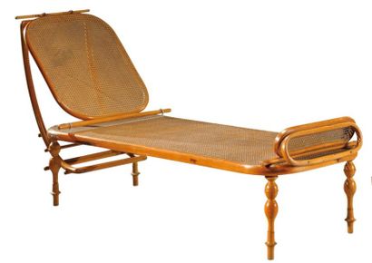 THONET EDITEUR A.TURPE, modèle de Importante chaise longue modèle «N°1» réglable...