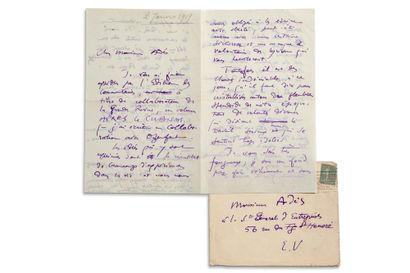 LE CORBUSIER Édouard Jeanneret, dit (1887 - 1965) L.A.S. « Jeanneret », Paris 2 janvier... Gazette Drouot