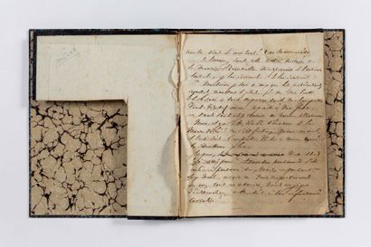 HUGO Charles (1826 - 1871) MANUSCRIT autographe, vers 1845; cahier petit in-4
(19... Gazette Drouot