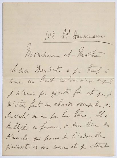 PROUST Marcel (1871 - 1922) L.A.S. « Marcel Proust », 102 Bd Haussmann décembre 1913,... Gazette Drouot