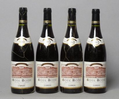 null 4 B COTE ROTIE LA MOULINE (1 e.l.s; 1 clm. Avec 1 léger accroc sinon parfaites)...