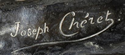 Joseph-Gustave CHERET (1838-1894) «Route de Cythère» Sculpture en bronze à patine...