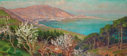 Primitif BONO (1880-1955) Matin d'hiver à Mers El Kebir Huile sur toile, signée en...